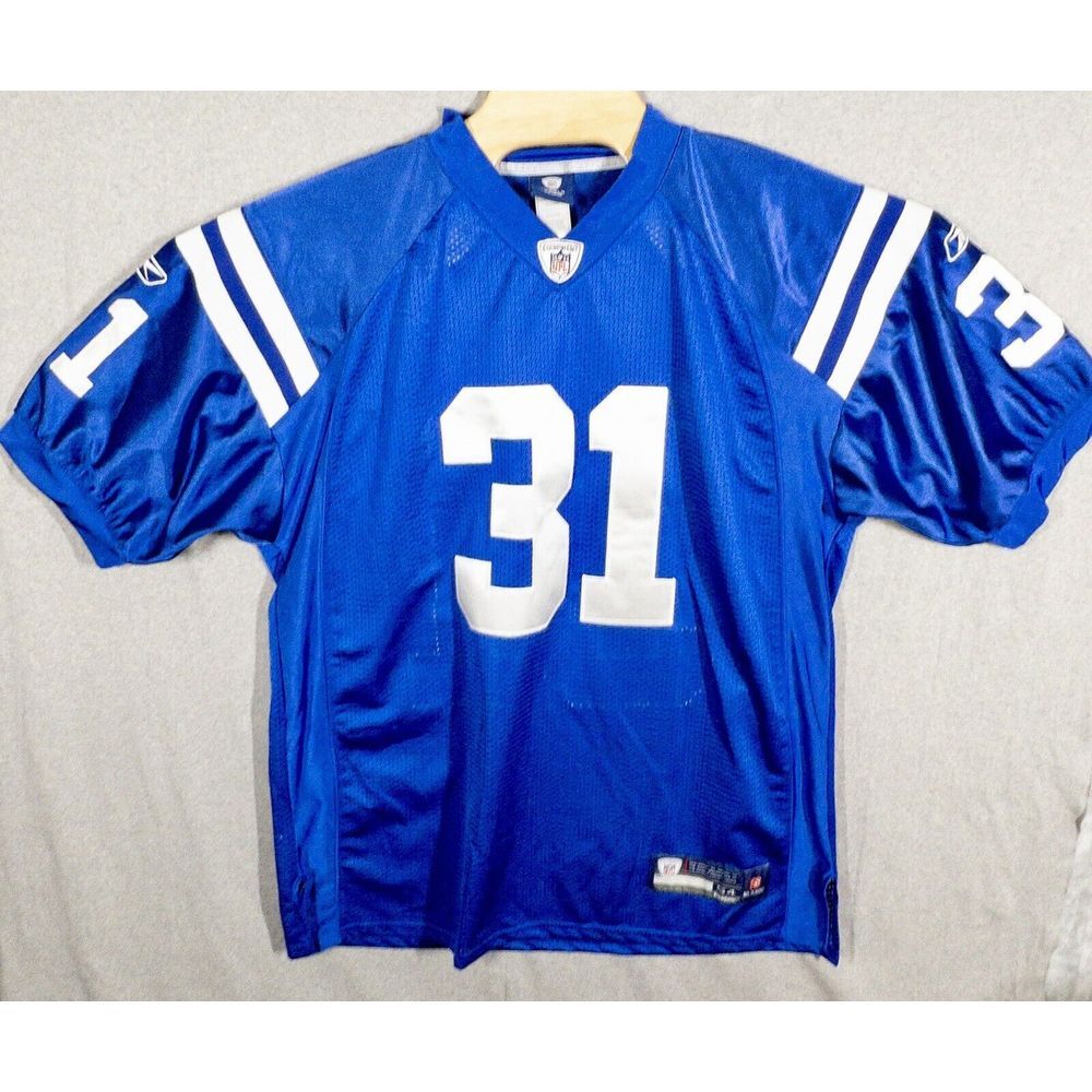 Reebok Stitched On Filed Indianapolis Colts Donald Brown Jersey‎ Mens Size 54
